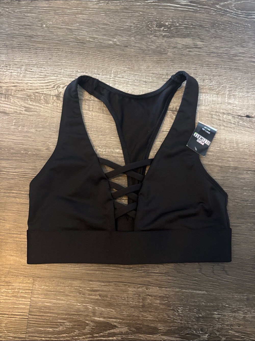 Black Crisscross Sports Bralette - Women Intimates